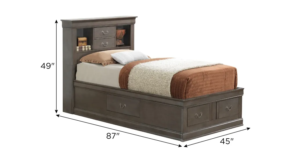 Rossie Captains Storage Bed Dimensions