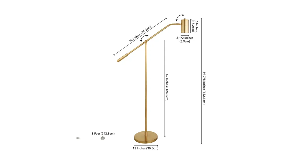 Cobra Pharmacy Floor Lamp Dimensions