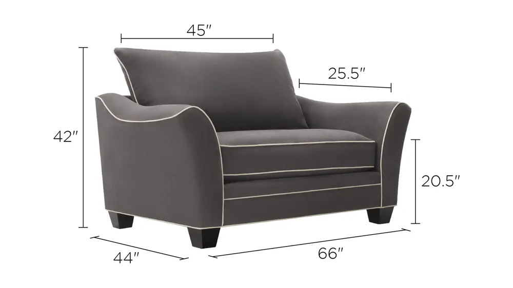 Briarwood Chair-and-a-Half Dimensions