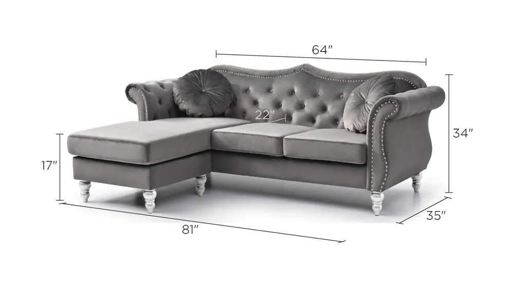 Hollywood Sectional Sofa Dimensions