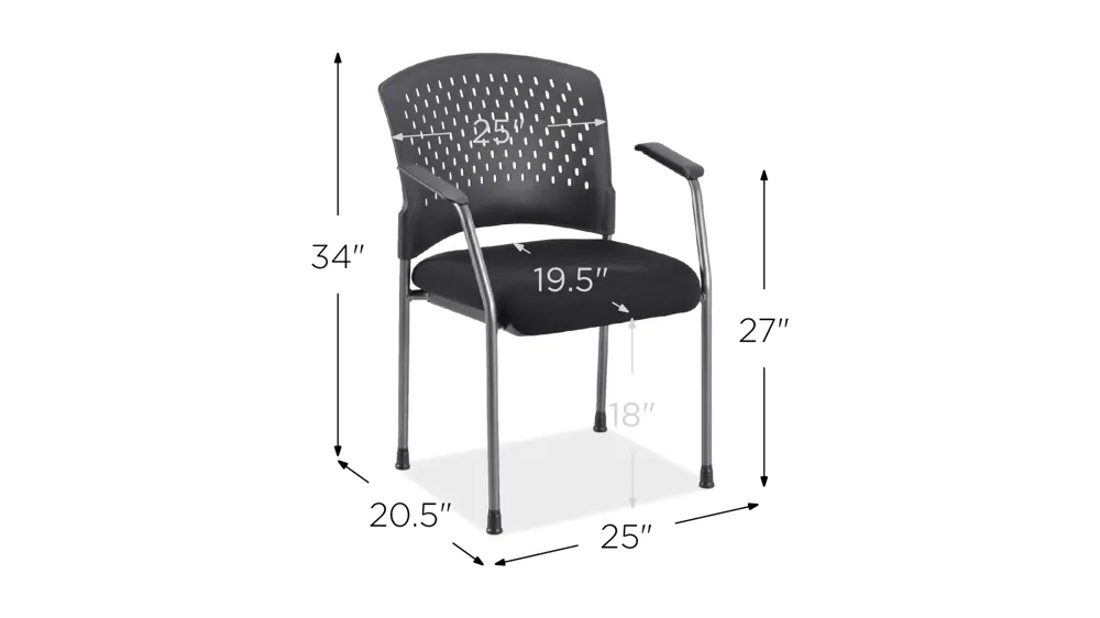 Aero Guest Armchair Dimensions