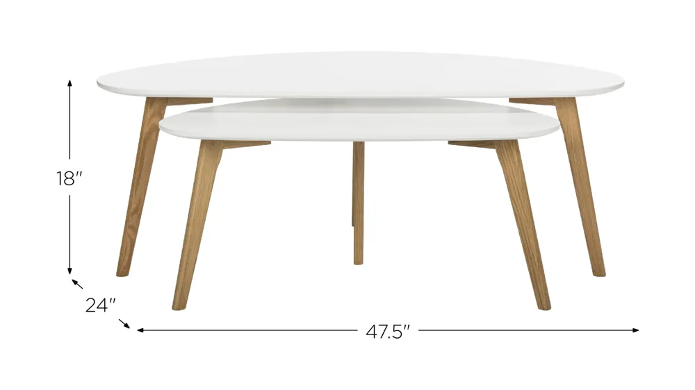 Carmen Double Coffee Table Dimensions