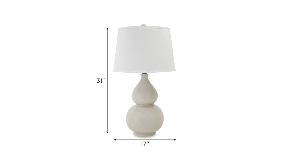 Saffi Ceramic Table Lamp Dimensions