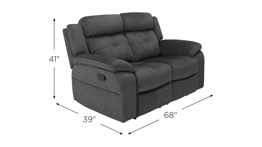 Lugano Microfiber Reclining Loveseat | Raymour & Flanigan