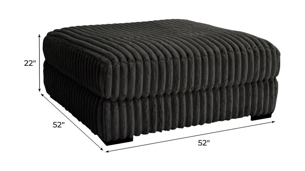 Onyx Moon Cocktail Ottoman Dimensions