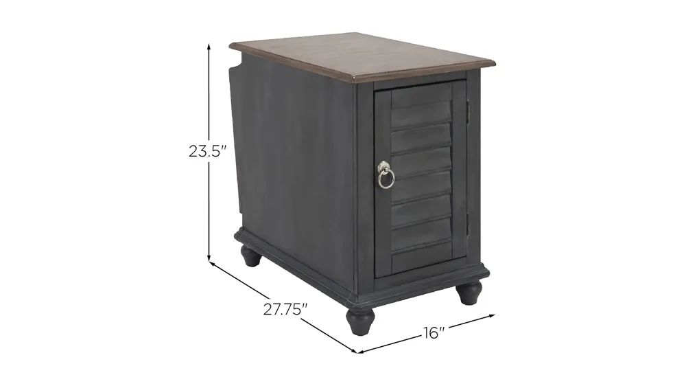 Charleston Rectangular Chairside Table Dimensions