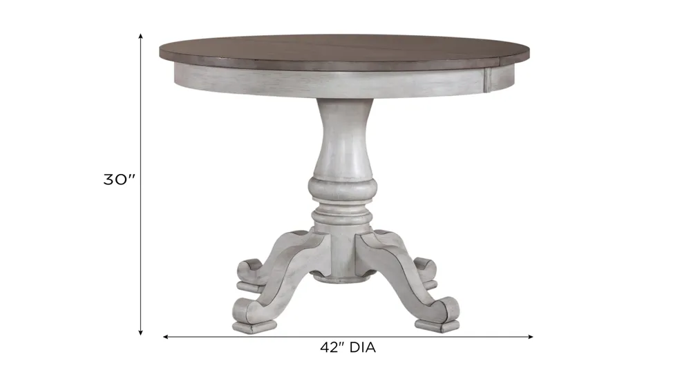 Ocean Isle Pedestal Table Dimensions