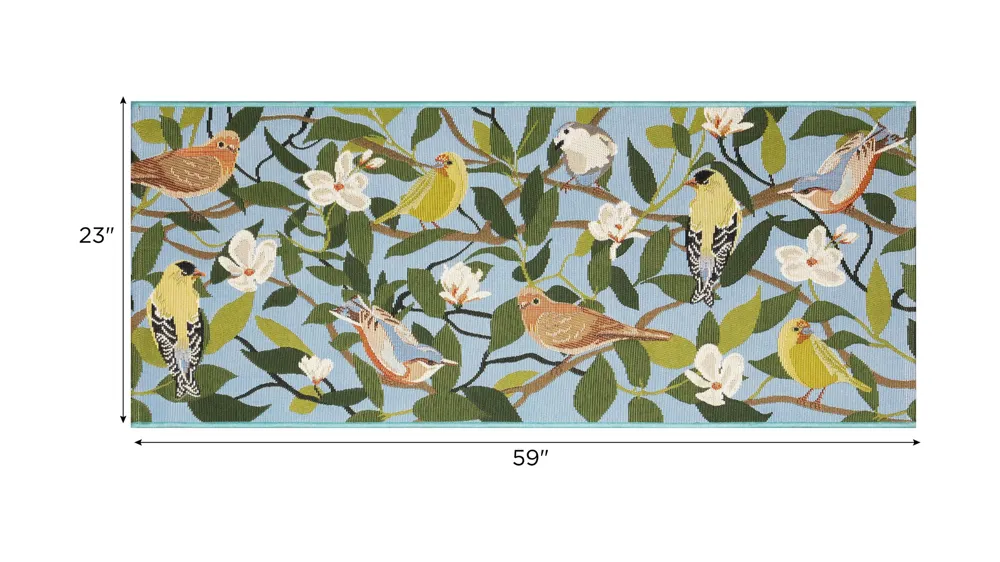 Esencia Floral Finches Indoor/Outdoor Mat Dimensions