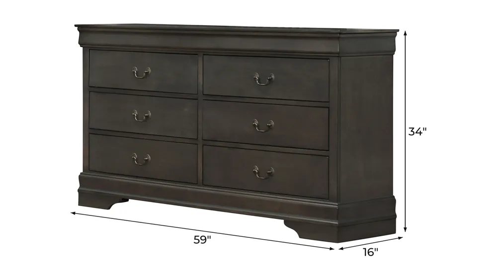 Edina Bedroom Dresser Dimensions