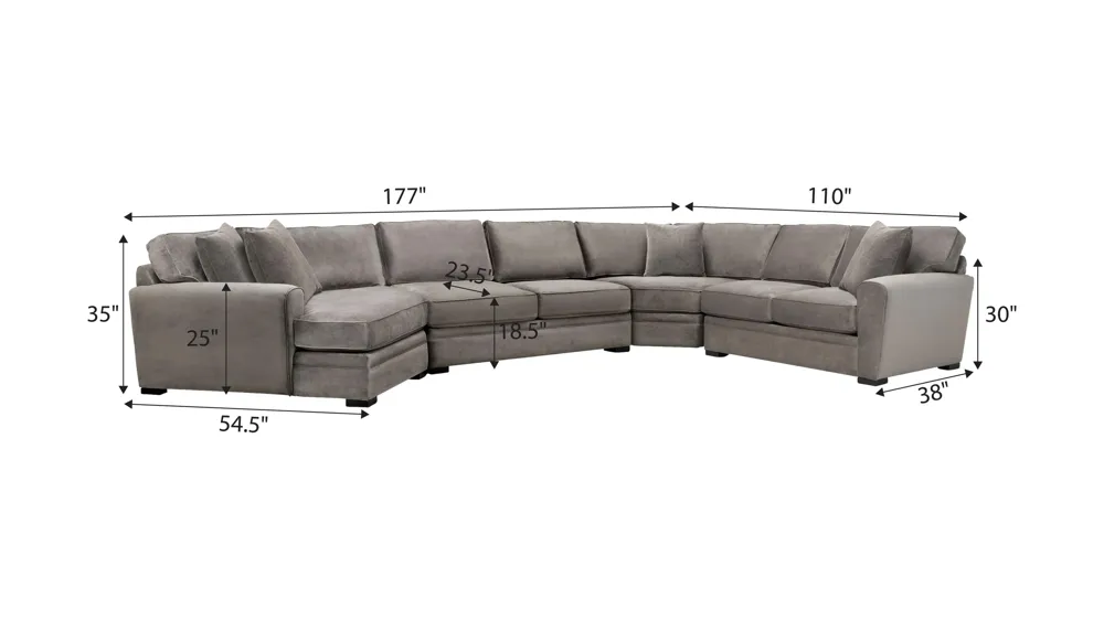 Artemis II 4-pc. Sectional Dimensions