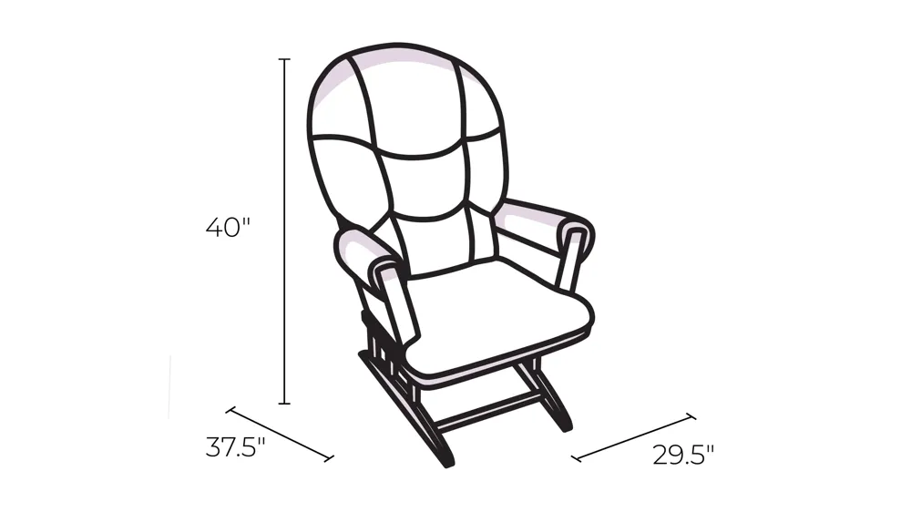 Robyn Glider Rocker Recliner Chair Dimensions