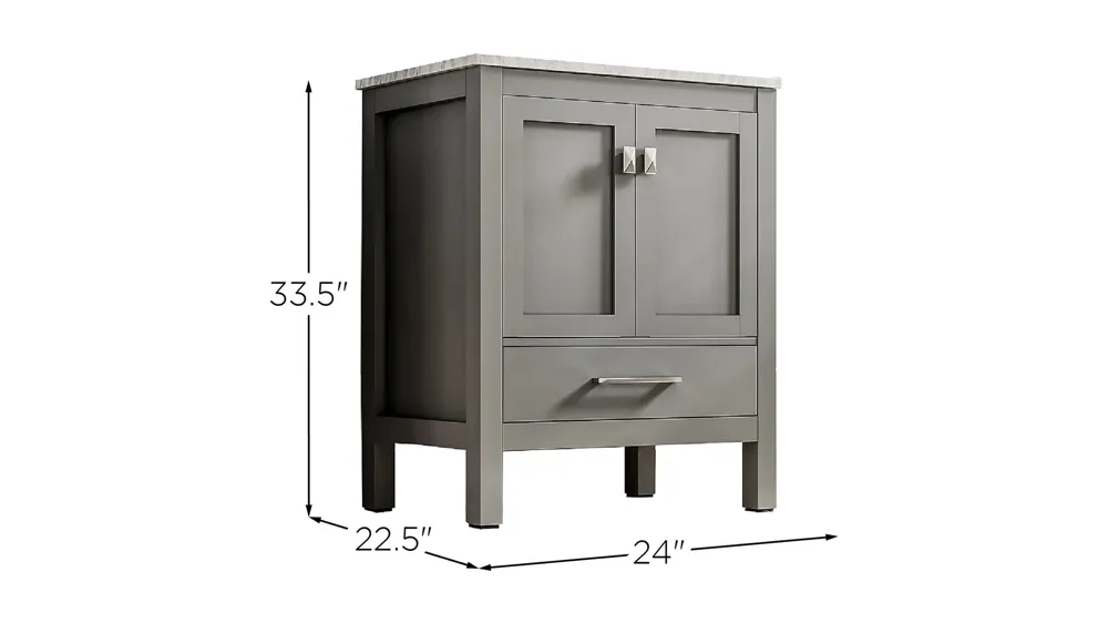 Sydney 24" Bathroom Vanity Dimensions