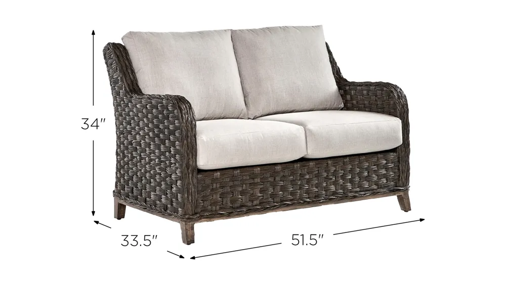 Grand Isle Dkc Outdoor Loveseat Dimensions