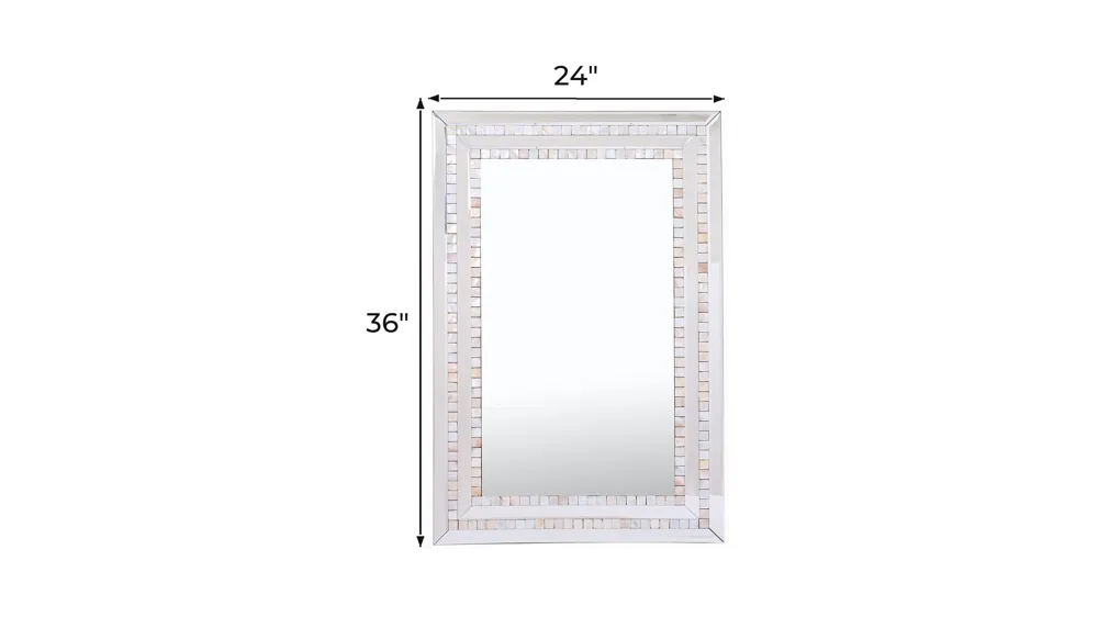 Double Mosaic Tiled Frame Mirror Dimensions