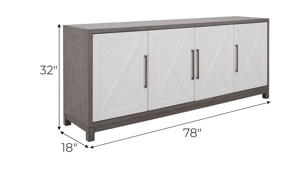 Karina 78" TV Console Dimensions