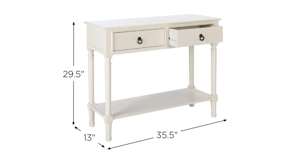Rooney 2 Drawer Console Table Dimensions