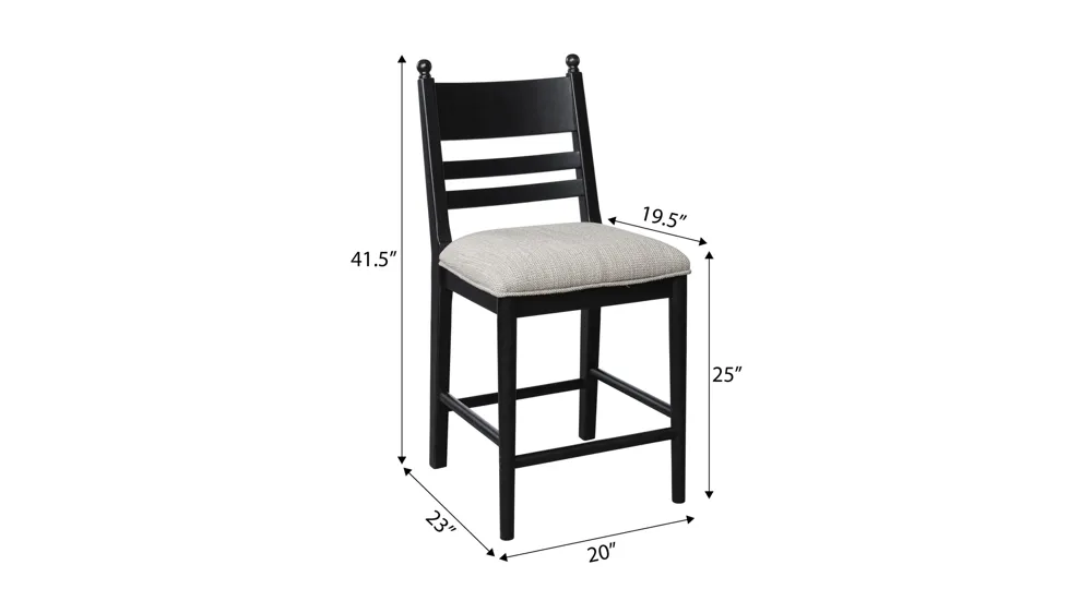 Lockwood 24" Upholsterd Barstool Dimensions