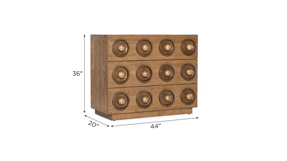 Commerce and Market 3-Drawer Accent Chest Dimensions