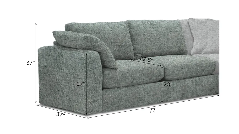 Nappily Left Arm Facing Loveseat Dimensions
