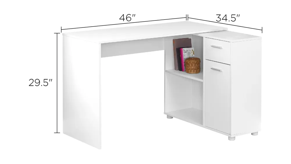 Beresford L-Shaped Computer Desk Dimensions