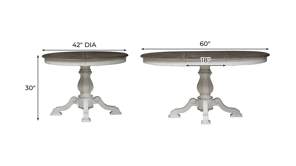 Magnolia Manor Pedestal Table Dimensions