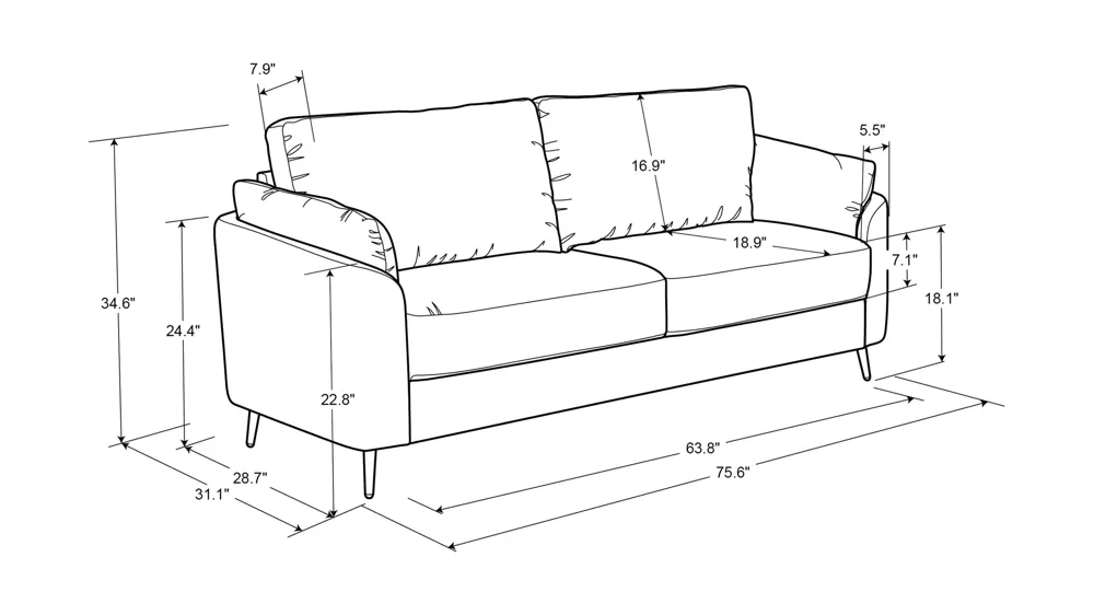 Bradley Sofa Dimensions