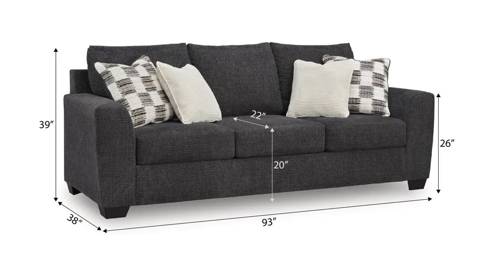 Loreo 2-pc. Living Room Set Dimensions