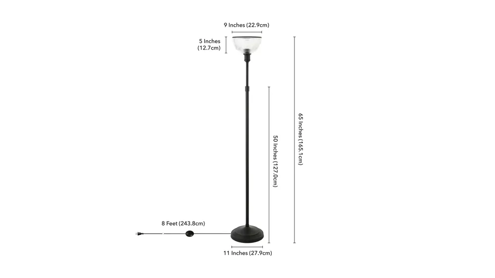 Sylvia Torchiere Floor Lamp Dimensions