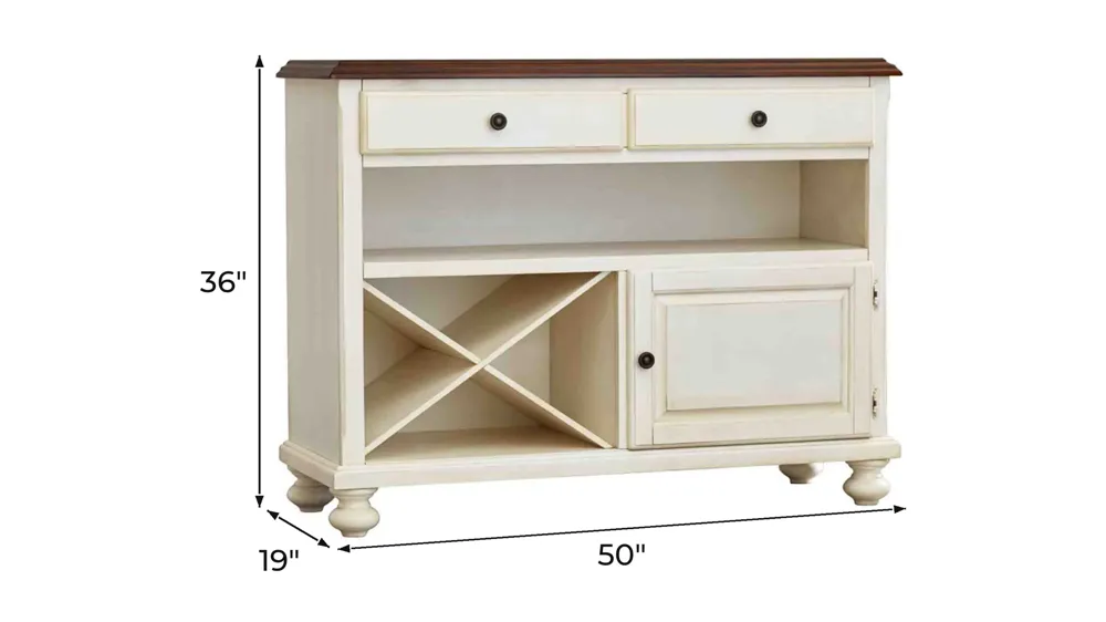 Fenway Server w/ Wine Storage Dimensions