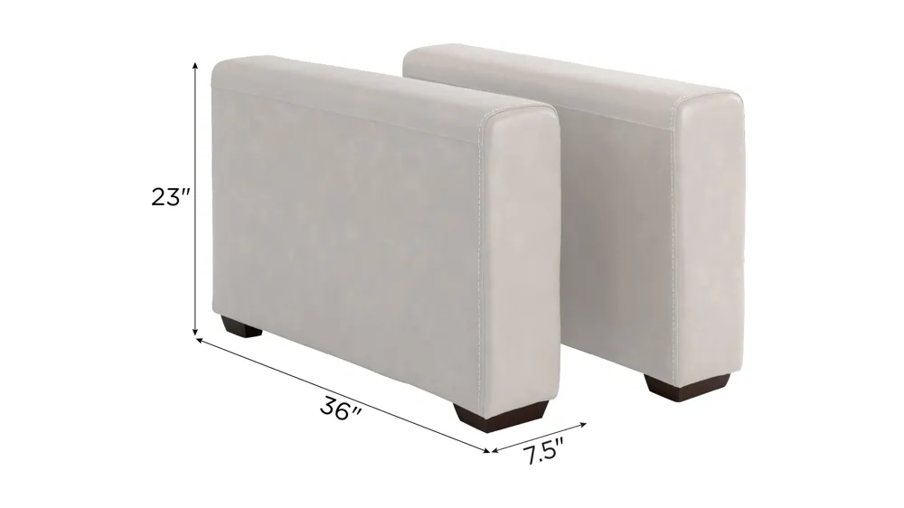 Harley Set of Two Leather Track Arms Dimensions