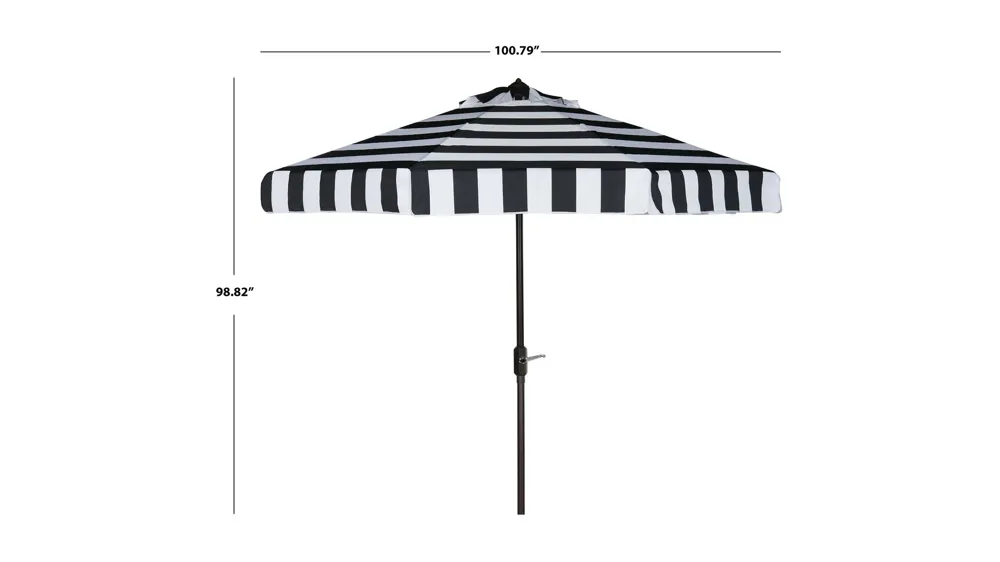 Torin Outdoor UV-Resistant Auto-Tilt Umbrella Dimensions