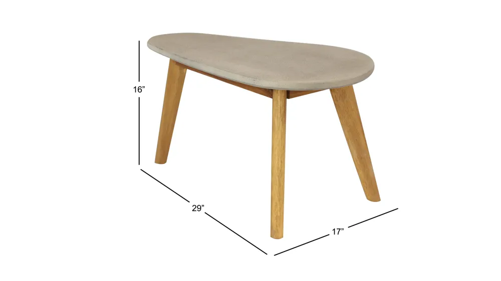 Ivy Outdoor Oval Accent Table Dimensions