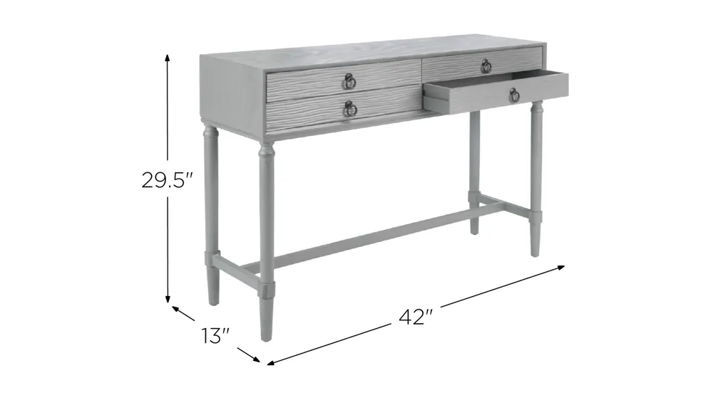 Joshua 4 Drawer Console Table Dimensions