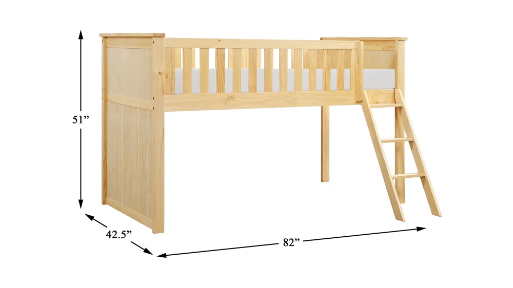 Brighton Low Loft Bunk Dimensions