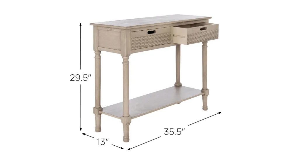 Beale 2 Drawer Console Table Dimensions