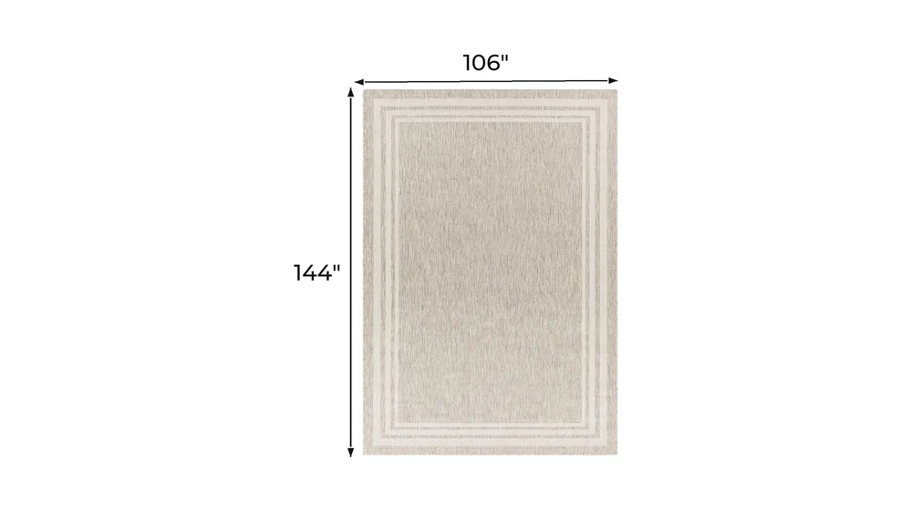Eagean Bordered Indoor/Outdoor Area Rug Dimensions
