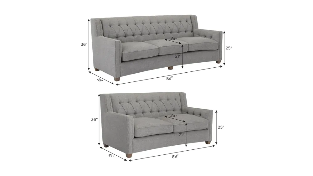 Celia Living Room Set Dimensions