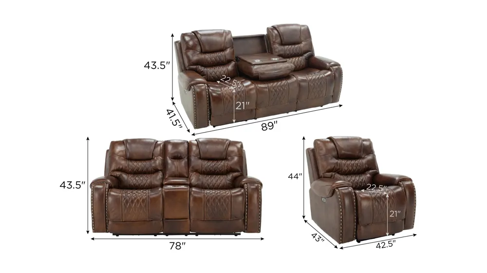 Ballard Living Room Set Dimensions