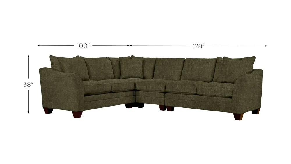 Foresthill 4-pc. Loveseat Sectional Sofa Dimensions