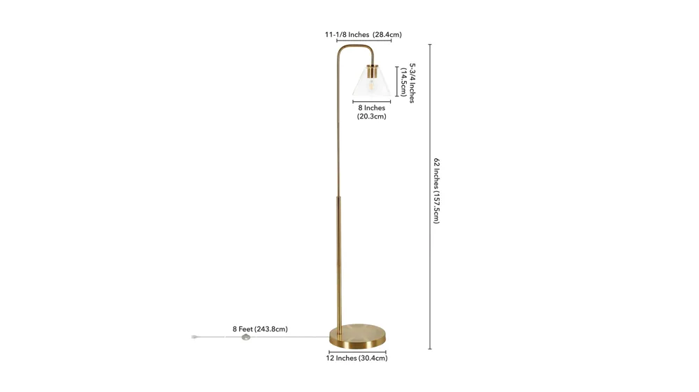 Helen Arc Floor Lamp Dimensions