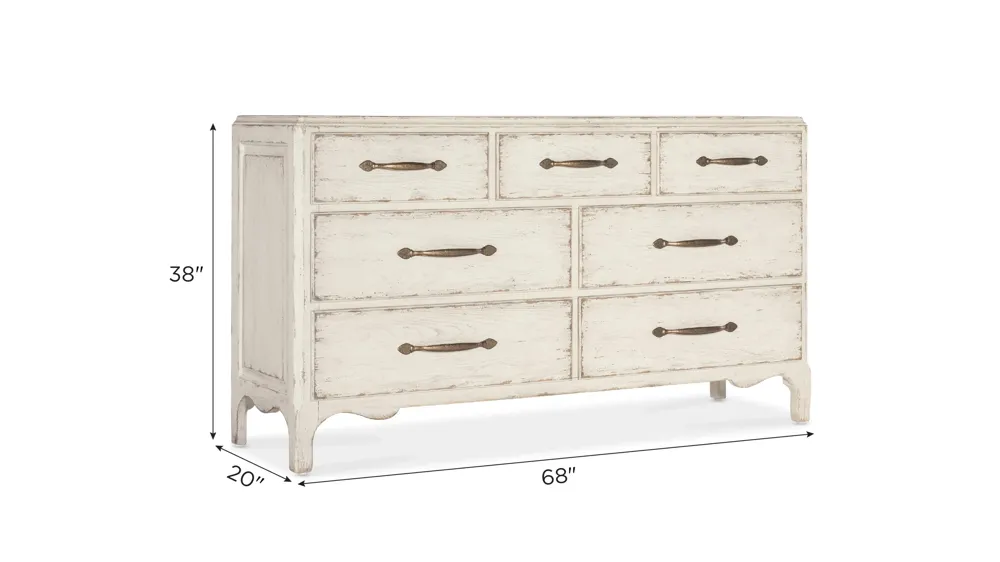 Americana 7-Drawer Dresser Dimensions