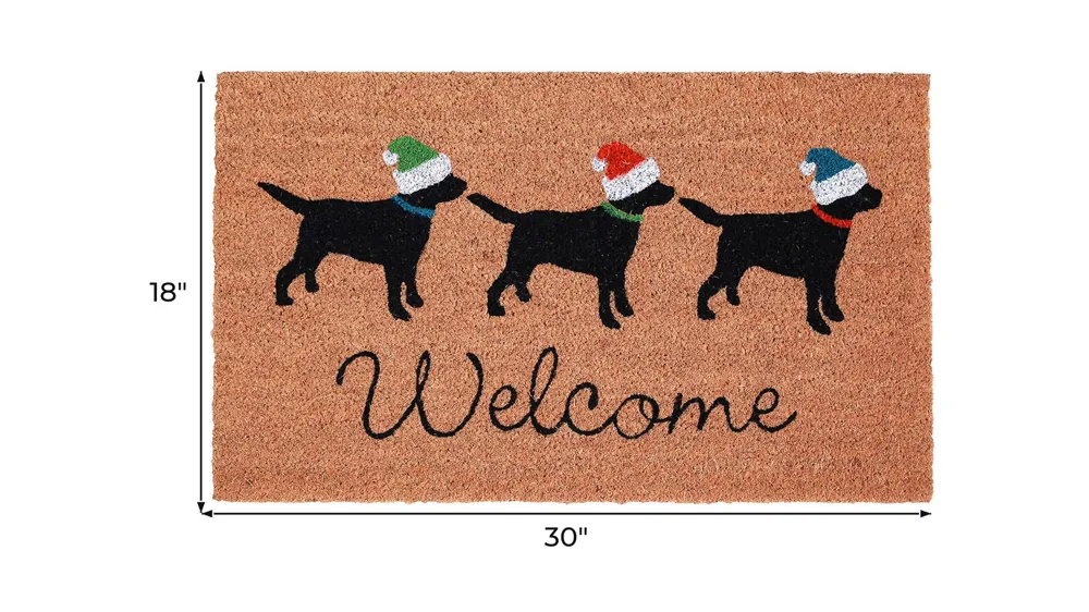 Liora Manne Natura Three Dogs Holiday Outdoor Mat Dimensions