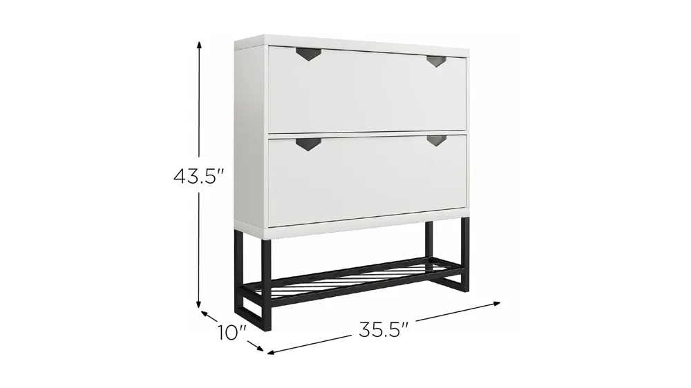 CosmoLiving Brielle Entryway Shoe Storage Dimensions
