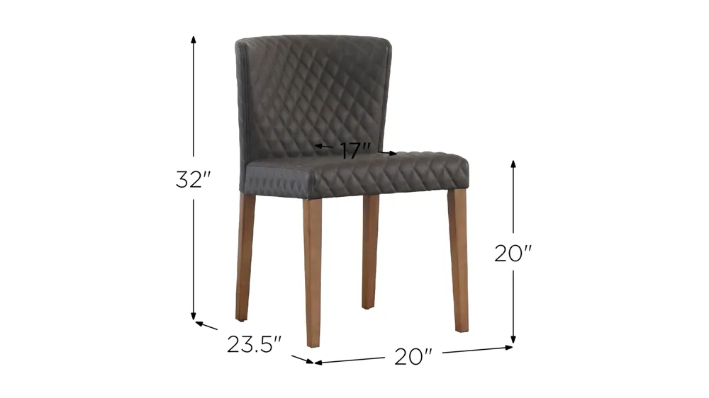 Albie Dining Chair: Set of 2 Dimensions