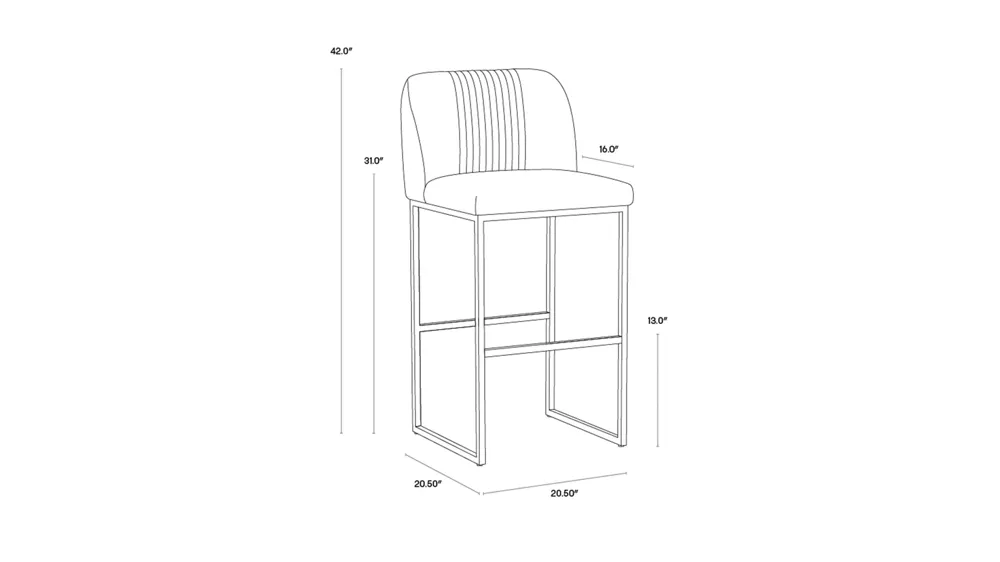 Nevin Barstool Dimensions