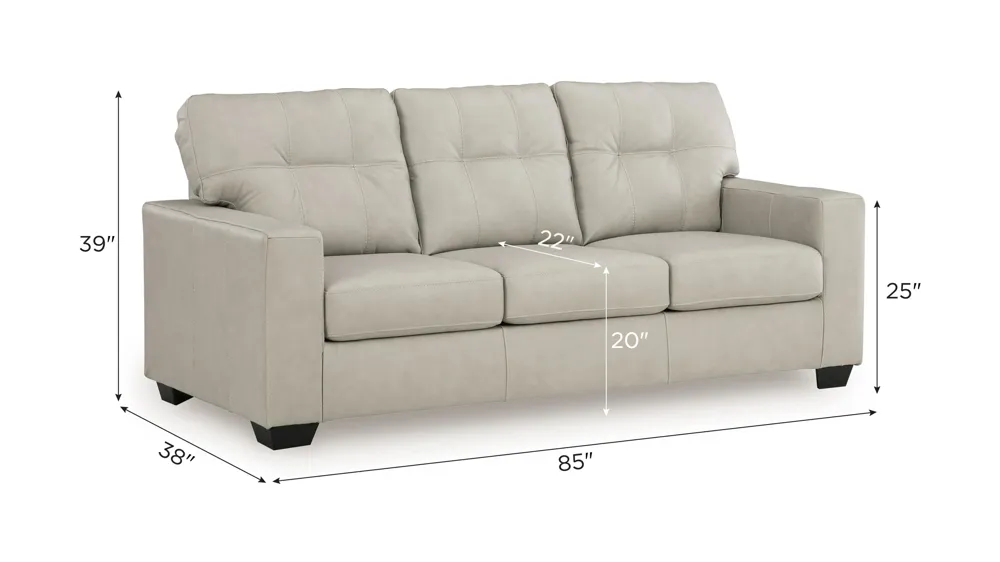 Arvell Leather Sofa Dimensions