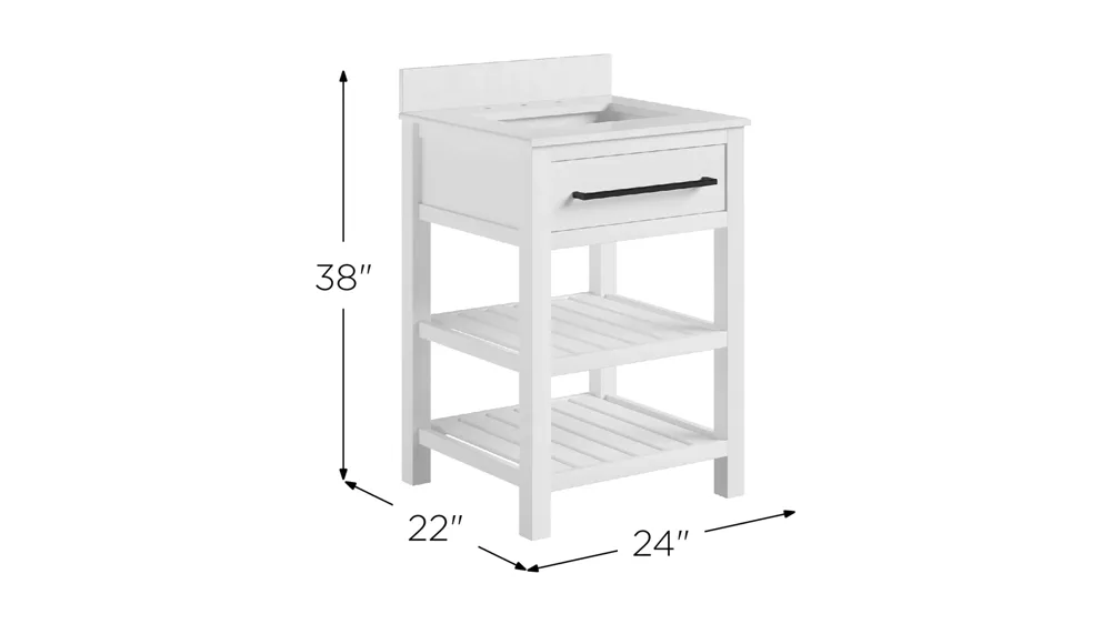 Minneapolis 24" Bathroom Vanity Dimensions