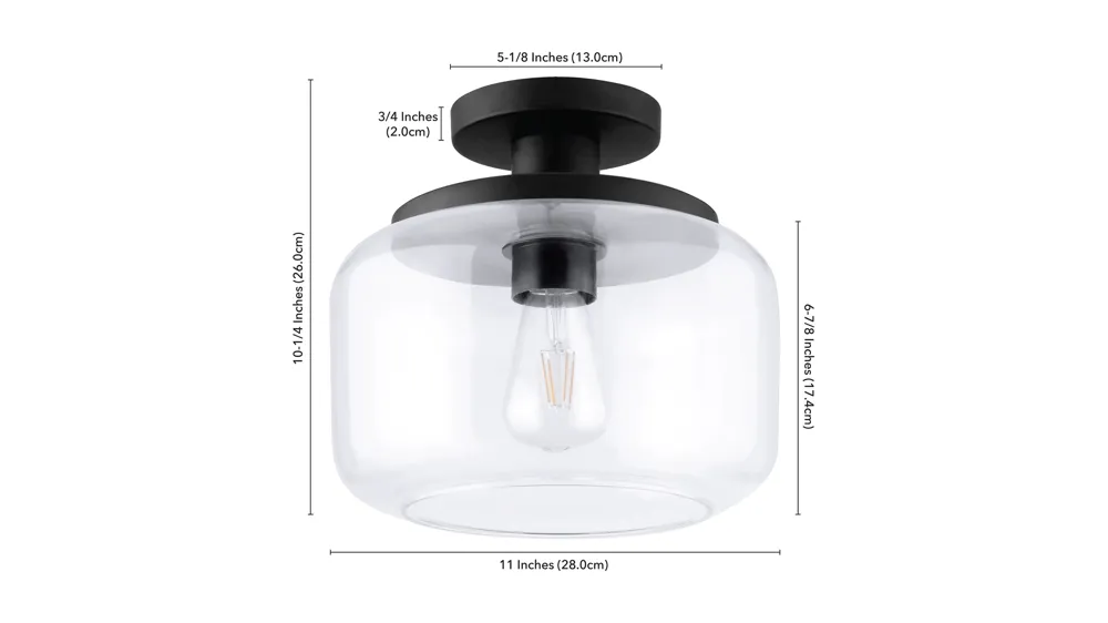Gillian Semi Flush Mount Dimensions
