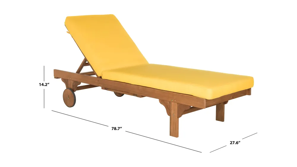 Newport Reclining Chaise Lounge w/ Side Table Dimensions