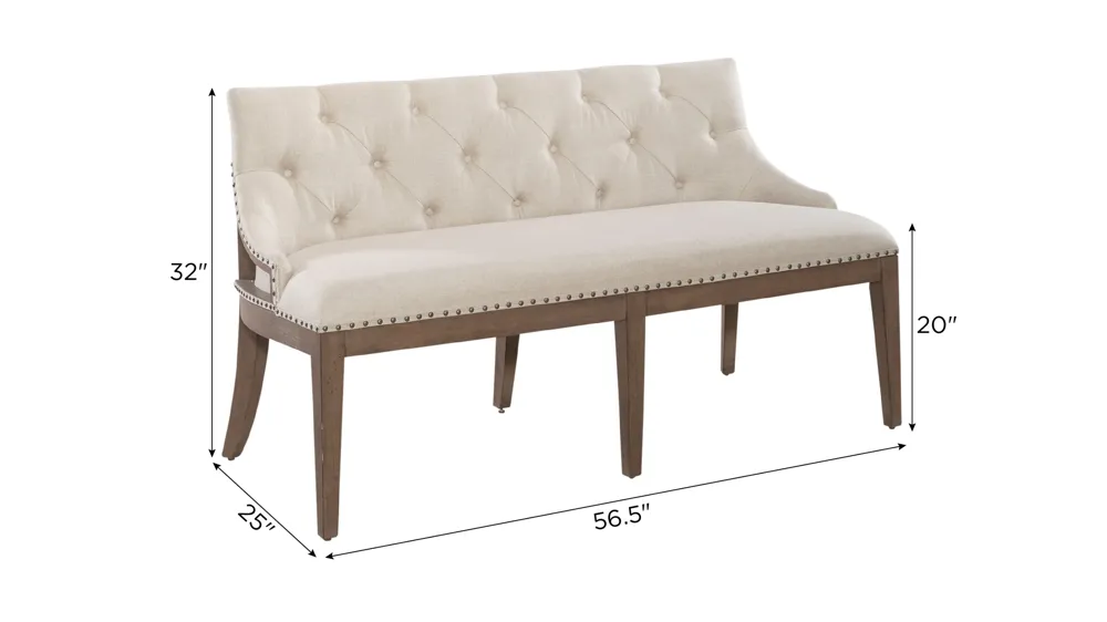 Coventry Dining Bench Dimensions